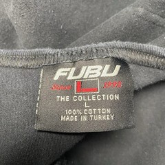 90s FUBU The Collection Tank T Shirt L Mens Sleeveless Crew Neck Black Distresse