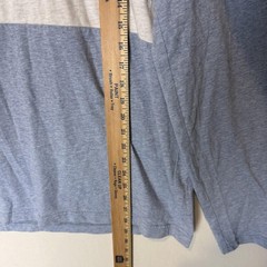 Original Penguin Shirt Mens Large Blue Colorblock Long Sleeve Pocket Logo Tee