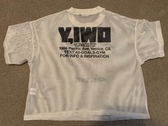 YIWO Big Boy Club Venice Beach Yeah I Workout Crop-top Bodybuilding Mesh Shirt