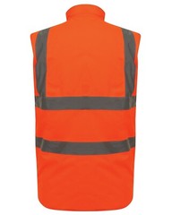 PADDED HIGH VISIBILITY REVERSIBLE BODY WARMER
