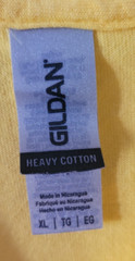 Men’s Gildan XL T-Shirt Yellow Tri-County Fair Power Wheels Derby Grant County