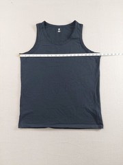 Lapasa Men Undershirt L Navy Blue Logo Crew Neck Sleeveless Pullover Tank Wear