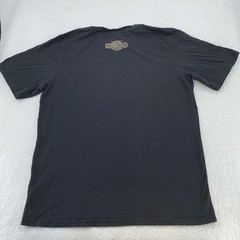 Harley-Davidson Shirt Mens Large Black Winged Number 1 Logo Motorcycle Tee Biker