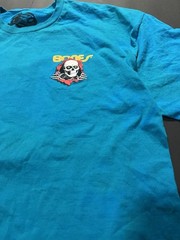 Y2K powell Blue Bones Surf Skate T-Shirt Size XL it’s like faded as shown