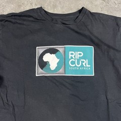 Rip Curl South Africa T Shirt Mens XXL Black Beach Surf Preowned