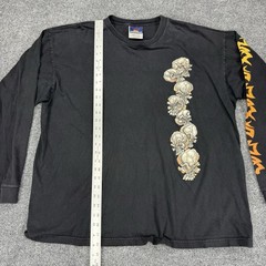 Vintage JNCO Jeans Shirt Mens 2XL Black Skull Long Sleeve Hit Made In USA Y2K
