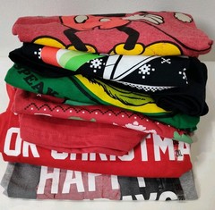 Mens 2XL Lot of 6 Christmas T-Shirts New Elf Grinch Mickey Nasa The Office