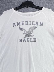American Eagle Outfitters AEO Men’s Long Sleeve Waffle Knit Eagle Logo Shirt XL
