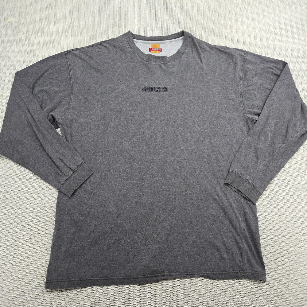 Vintage Mecca Shirt Mens 2XL Gray Long Sleeve Crewneck Streetwear Hip Hop Y2K