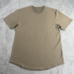 BYLT Shirt Mens XL Beige Driftwood Drop-Cut Lux Performance Crew Tee Athleisure