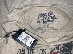 NWT Brad Paisley Moon Shine Spirit Dia de los Muertos Guitar Tan T-shirt Small