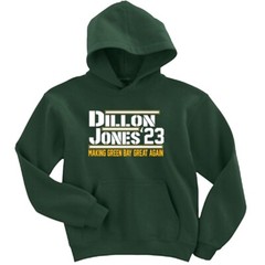 Aaron Jones AJ Dillon Green Bay Packers 23 CREW HOODED SWEATSHIRT