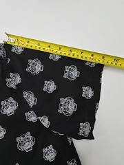 KENZO Mens Poplin Shirt Black Pattern Button Up Size XL Regular