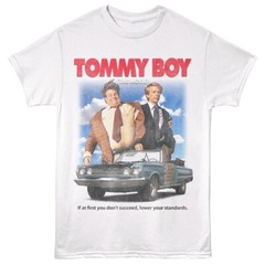 TOMMY BOY T-Shirt Adult MOVIE POSTER New Comedy Chris Farley White Cotton