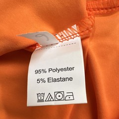 Men’s Orange Polyester Elastane Crew Neck Short Sleeve T-Shirt XXL A1