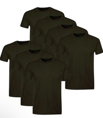 7 Pack Mens Stay-Tucked 100% Cotton Crew T-Shirts Best Undershirts XL Black NEW