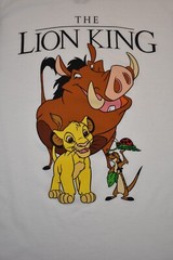 Disney The Lion King Mens Timon, Pumbaa, Simba White Shirt New Medium