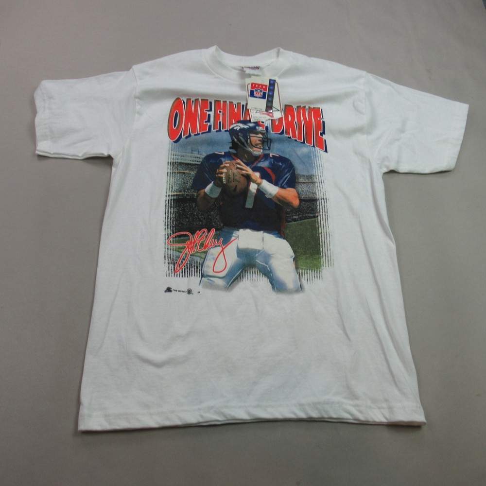 Sport Attack Shirt Mens Large Short Sleeve Crew Neck Vintage Outdoors John Elway