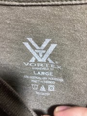 Vortex Khaki Large Cotton Blend T Shirt T18