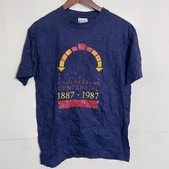 Vintage 87 Hanes Beefy Mens T-Shirt Size M Purdue Civil Engineering 100 Years
