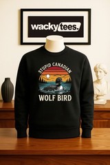 Stupid Canadian Wolf Bird Heated Rivalry Graphic Tee Shirt