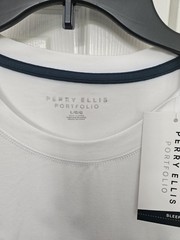 2 x Perry Ellis Portfolio Men’s Deluxe Touch Crewneck Shirts Brilliant Lg/Xl