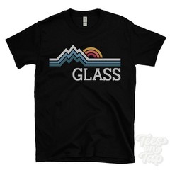 GLASS RETRO LOGO PARODY T-SHIRT aberdeenshire haugh of glass