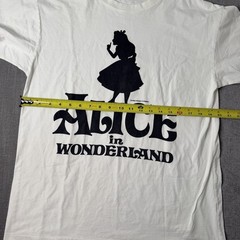 Vintage Alice In Wonderland Single Stitch Tshirt Mens Large White 80s