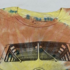Volkswagen OEM VW Bus Hippie Tshirt Yellow Tie Dye Graphic Tee Fits Like Sz M