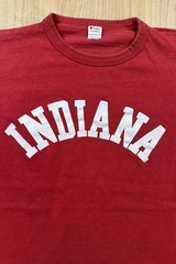 Vintage 80s Champion Indiana Single Stitch tshirt red Cotton xl usa faded soft