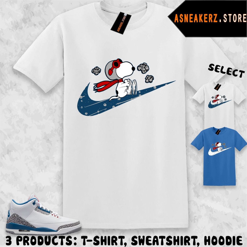 Tee Shirt Matching AJ 3 OG True Blue 2026 To Match Sneaker S Dog Fly T-Shirt