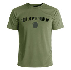 US Army 28th Infantry Division OD Green Subdued T-Shirt Officially Licensed
