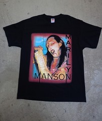 VINTAGE 2003 MARILYN MANSON T-SHIRT – THE GOLDEN AGE OF GROTESQUE-XL-MINT FOTL