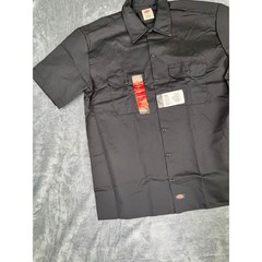 Men’s Dickies L Black Short Sleeve Work Shirt NWT New With Tags