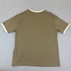 Pipeline Mens Ringer T-Shirt M Silver Sage Green Oversize Fit 100% Cotton NWT