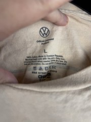 Volkswagen Graphic T-Shirt Sz Large Official Licensed Red Bus VW Logo Van