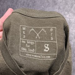 One7six Shirt Mens Small Green No Kings For This Land Logo Supdef FOG Military
