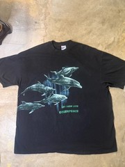 Vintage 90s Greenpeace Let Them Live Dolphin T Shirt XXL USA Made Single Stitch