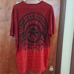 American Fighter Men’s 2XL Big & Tall Red Graphic Print Crew Neck T-Shirt