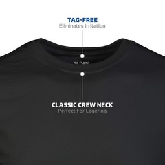 Camisetas Crew Para Hombre, Paquete Multiple, Estilo G1100, Negro/gris Depor…