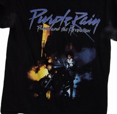 The Prince Estate Official & Approved Mens Black Cotton T-Shirt Purple Rain S