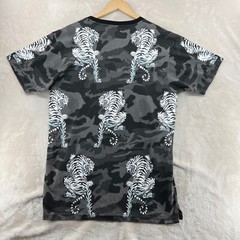 Victorious Men’s Size L Tiger Print Cotton Short Sleeve Crew-Neck T-Shirt