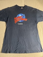 Vintage Planet Hollywood London T Shirt Large Black 90s Nostalgia Europe Retro