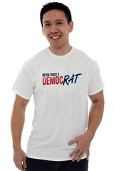 Never Trust A Democrat Rat Political Party Womens or Mens Crewneck T Shirt Tee