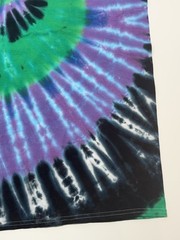 Tie Dye Swirl Adult Unisex T-Shirt Size XL Hand Dyed Multicolor Long Length Tee