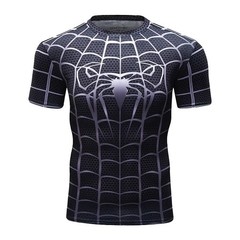 Spiderman 3D T-Shirts Short Sleeve Polyester Quick Dry Breathable Jerseys