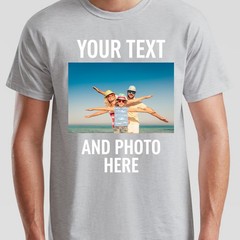 Personalised Unisex T Shirt Custom Print Your Own Photo Design And Text
