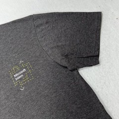 Microsoft Corporation Intern Men’s Large Gray Short Sleeve Graphic T Shirt