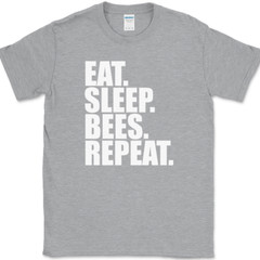 Eat Sleep Bees Repeat Beekeeping T-Shirt Funny Hobby Art Hive Humor Gift Tee