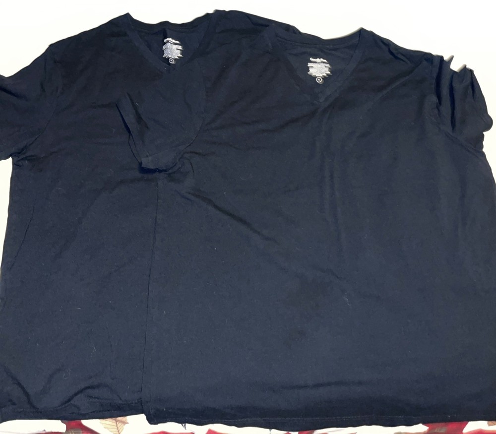 lot Of 2 Goodfellow & Co. Men’s V-neck Short Sleeve t Shirts Size XL Black